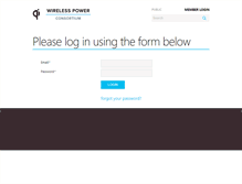 Tablet Screenshot of members.wirelesspowerconsortium.com